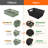 Plastic Storage Basket, 7 Pack Stackable Storage Bins For Organizing, Multi Size Open Containers For Shelving, Pantry, Office And Cabinet, 5 Large And 2 Small Size, Black