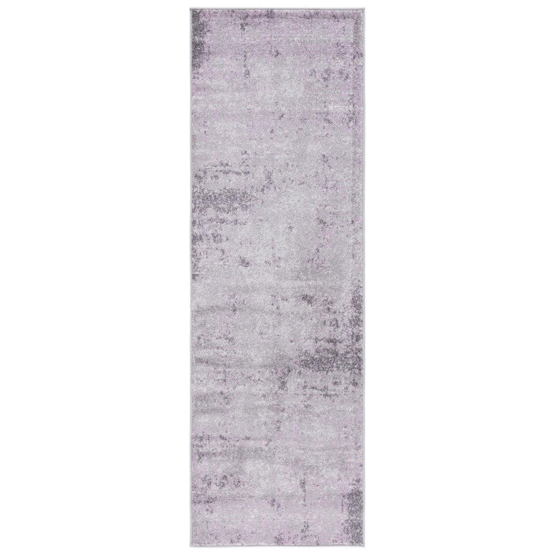 Riebe Light Gray/Purple Area Rug, Runner 2'6" x 8'