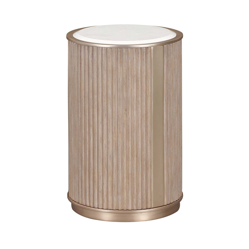 West Kensington Chairside Table - Sea Salt Caramel, Tan
