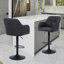 Tabouret rembourré à hauteur de comptoir, tabouret de bar pivotant à 360 degrés avec accoudoirs-1092642730