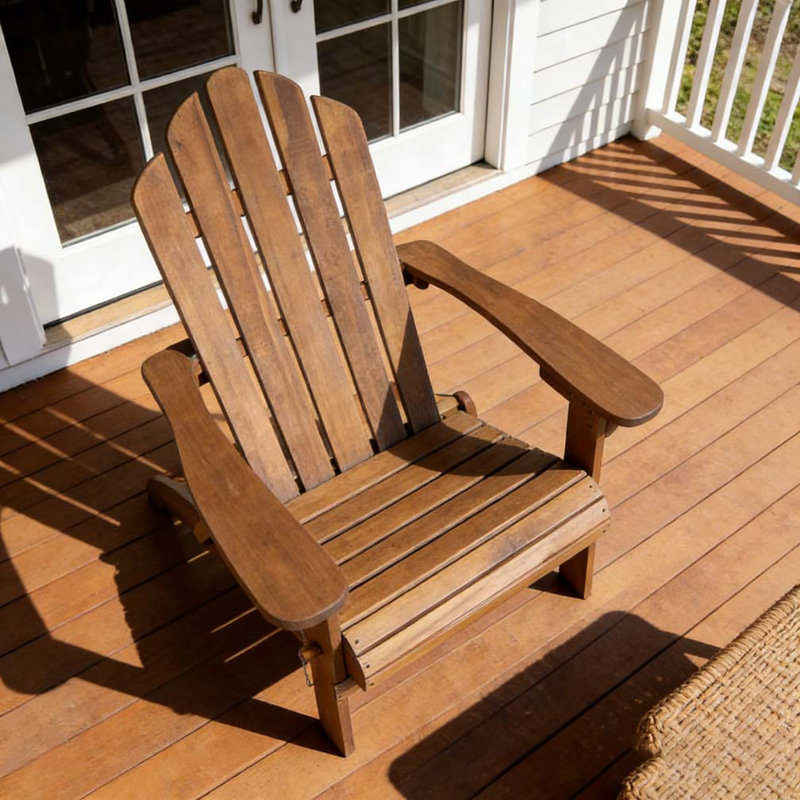Chaise d'extérieur pliable, Marron foncé
