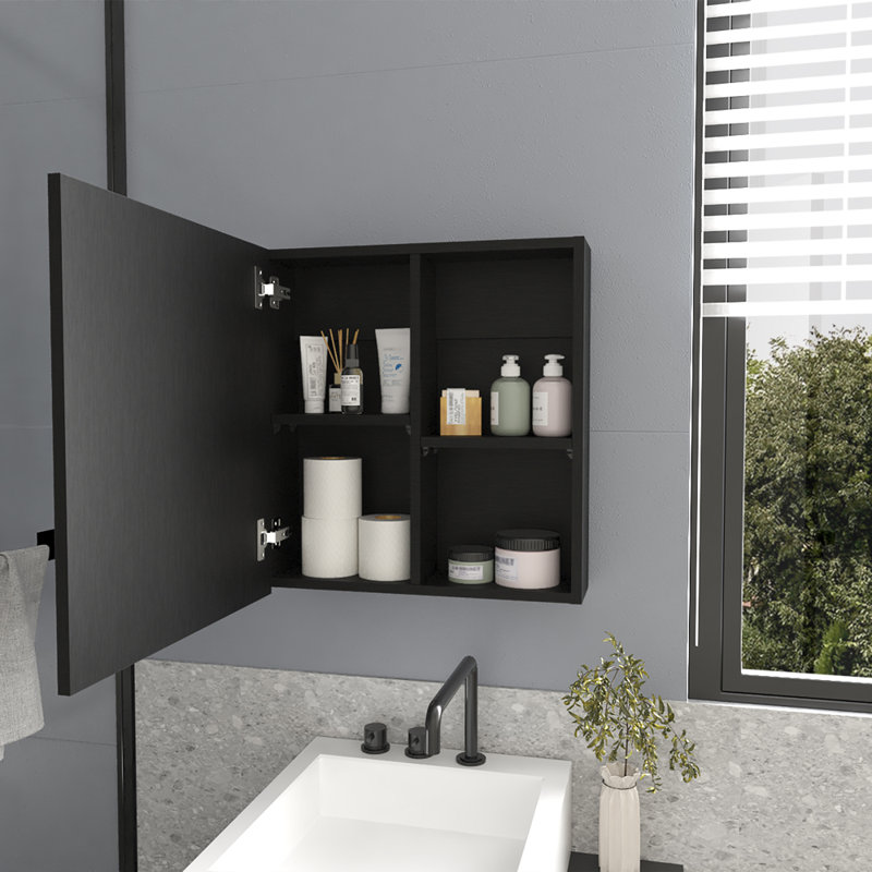 Medicine Cabinet Kelsie, Bathroom, Matte Black