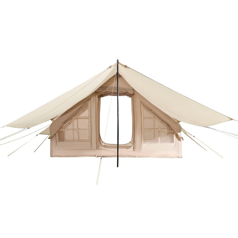 Tente gonflable pour camping pour 3 à 5 personnes avec auvent pompe