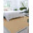 Nannette Handmade Medium Beige Berber with Ice Blue Cotton Border Made in the USA Area Rug-993286788
