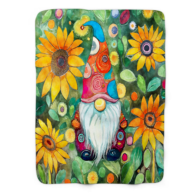 Gnome Kingdom Throw Blanket, 60" W x 80" L