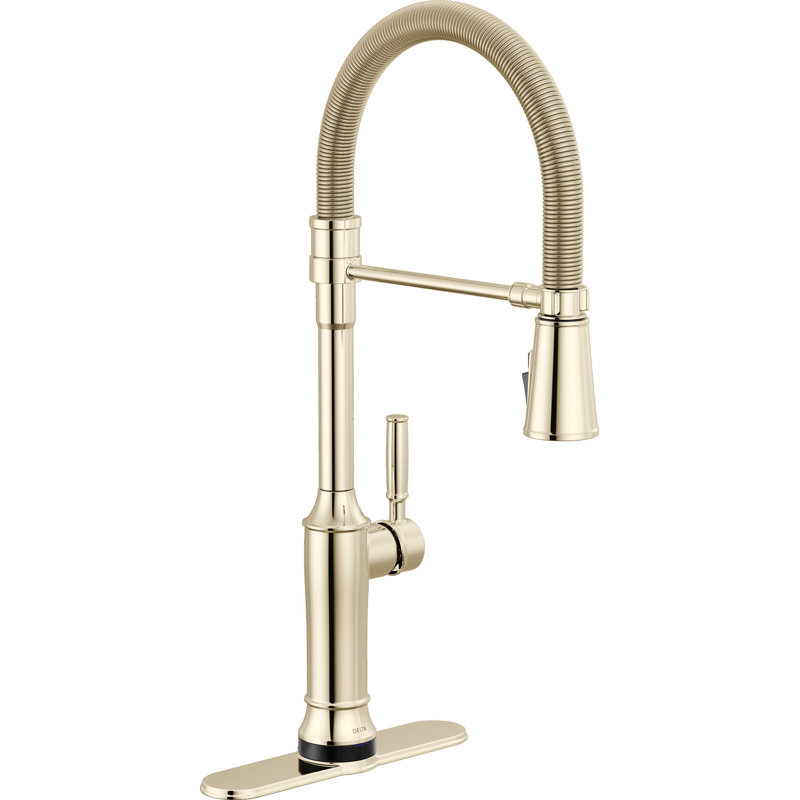 Renaldi Touchless Pro Style Commercial Kitchen Faucet with Touch Technology Polished Nickel, Lumicoat Polished Nickel