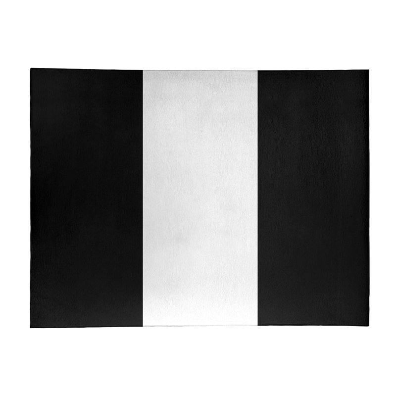 Modern Monochrome Stripe Runner Rug – Bold Black & White Design from the ArtVerse BBall Collection, Rectangle 8' x 10'