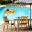 All Weather Rectangular Patio Table With Umbrella Hole And Aluminum Frame - Outdoor Furniture For Outside Backyard/Garden/Pool/Porch/Deck-1555755158