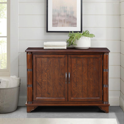 40" Retro Console Table, Adjustable Storage Shelf for Entryway - Light Espresso