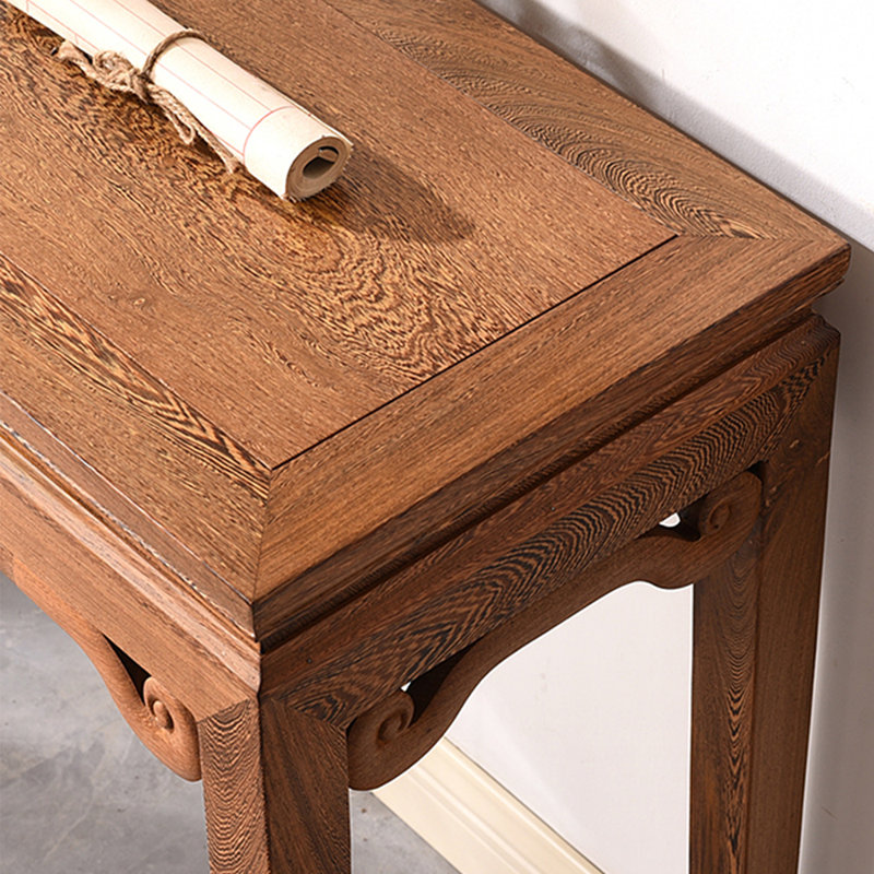 Console en bois de wengé massif, H 31,5 po x l 54,3 po x P 15,7 po