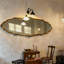 Miroir mural ovale en bois fabriqué-709876593