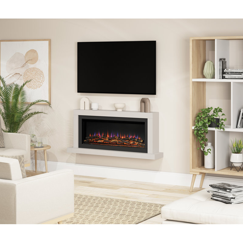 Elyce Grande Wall Mounted Timber Electric Fireplace