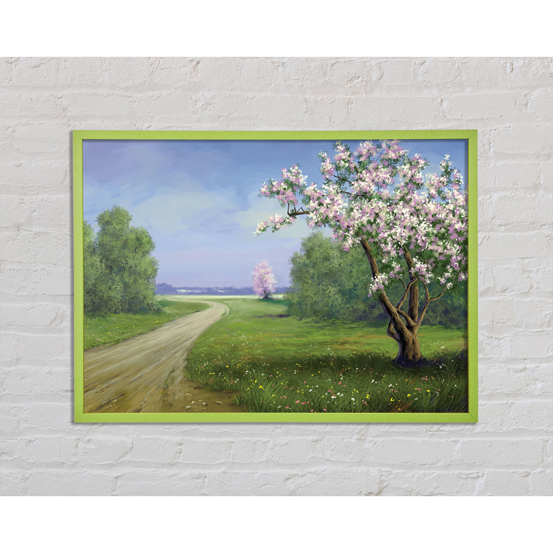 Haldan The Road Through The Blossom - Einzelner Bilderrahmen Kunstdrucke