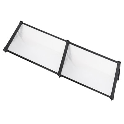Dakota Fields 190cm W x 90cm D Plastic Cover Retractable Door / Window Awning