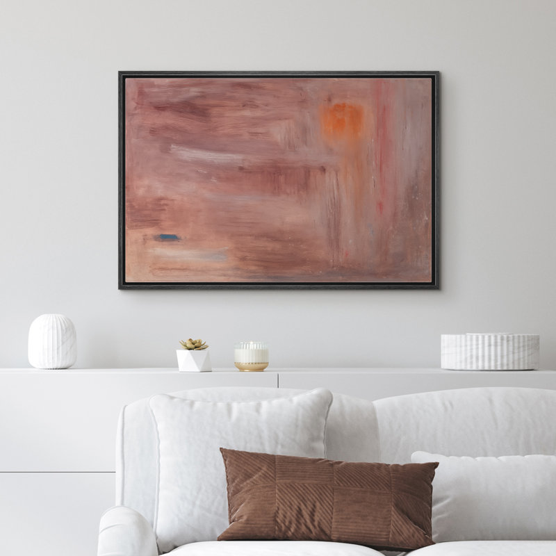 Poterie rouge abstrait, reproduction d'art sur toile encadrée, décoration murale de chambre à coucher, H 16 po x l 24 po