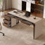 Bureau rectangulaire en bois manufacturé beige et brun noisette avec 6 tiroirs-1865267088-1865267183