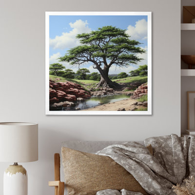 African Safari Tree Bliss I - Art mural arbre