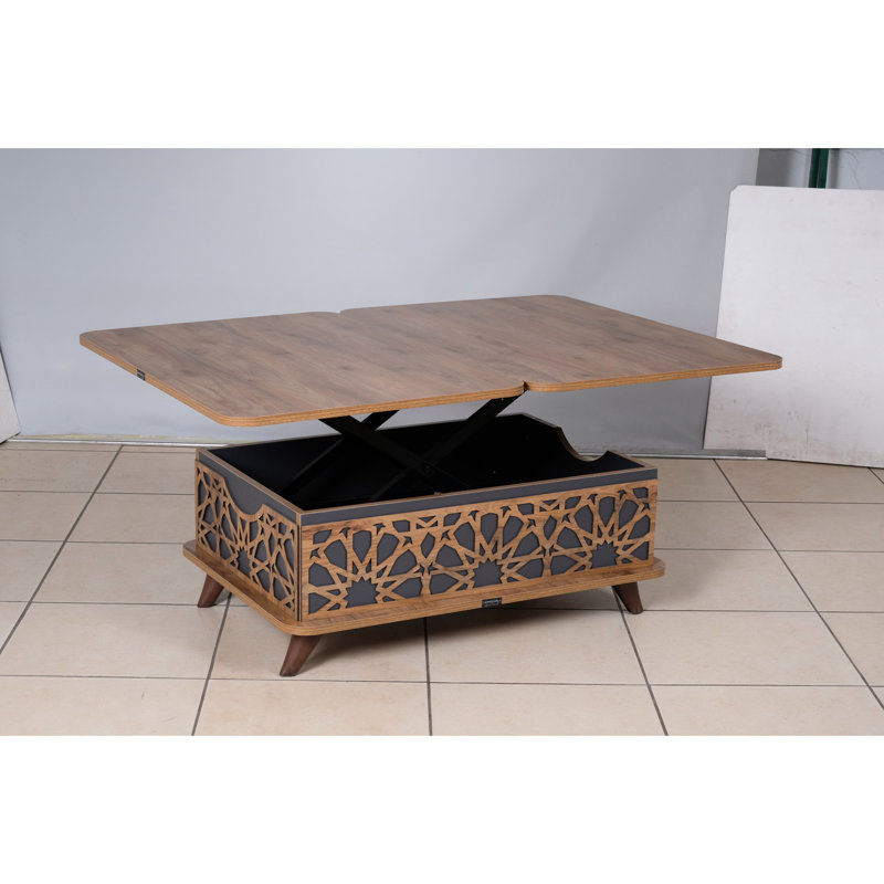 Contemporary Living Room Essential - Adjustable Height Coffee Table Rectangular With