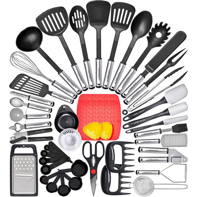 44 Pcs Kitchen Utensils Set - Nylon Cooking Utensils Set - Kitchen Utensils With Spatula - Kitchen Gadgets Cookware Set - Kitchen Tool Set (44 Piece,