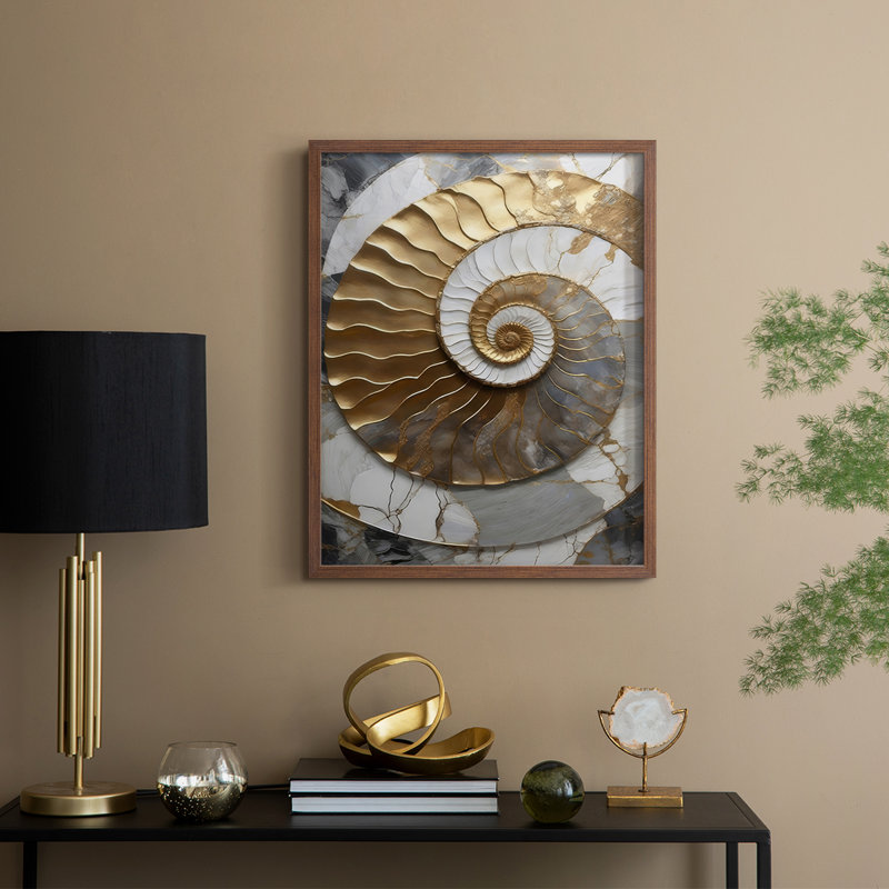 «Plaster Dreams III», reproduction encadrée - bois massif, Noyer, H 11 po x l 9 po