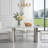Kennetra Modern Rectangular Dining Table with Faux Marble Top and Curved Chrome Metal Base-1838329819-1838329821