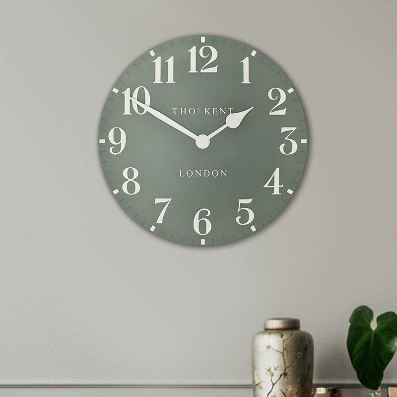 Arabic Metal Wall Clock, 51cm H x 51cm W x 5cm D, Seagrass
