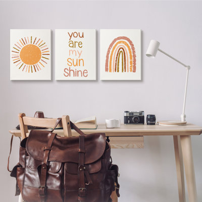 «My Sunshine Rainbow Kids», inspiration inspirante, conception de texte 3 pièces, Taylor Shannon Designs