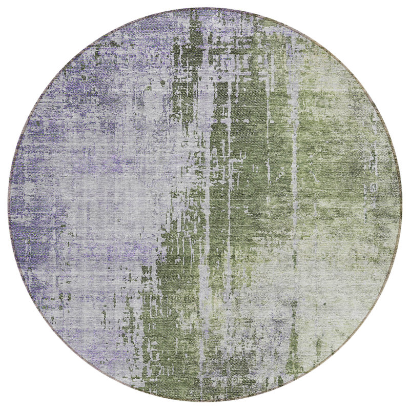 Tapis intérieur / extérieur Malchow avec envers antidérapant, Rond 8 pi
