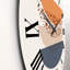 Abstract Sun & Moon Geometrics In Blue & Orange - Modern Wall Clock-60329379