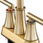 Double Handle Bathroom Sink Faucet with Drainer-246607