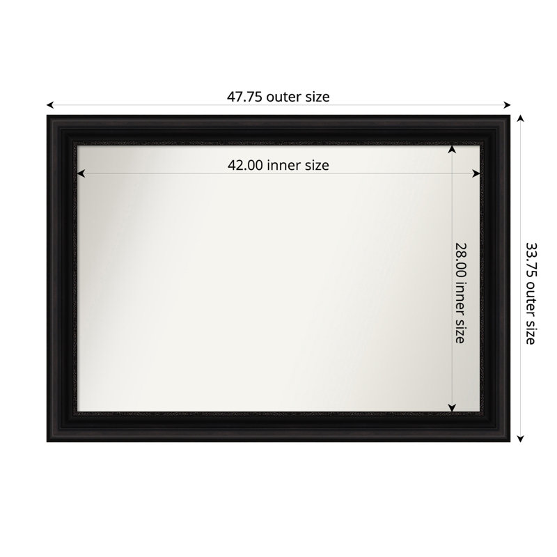 Miroir mural Senaiya, Rectangle, 33,75 po x 47,75 po