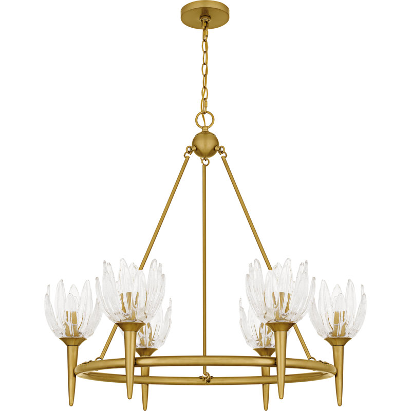 Shea 6-Light Chandelier, Brushed Gold