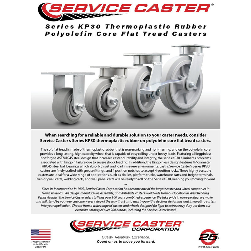 Swivel Top Plate Caster Set