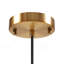 Luminaire suspendu en forme de cloche en verre doré / transparent de 13 po de diamètre