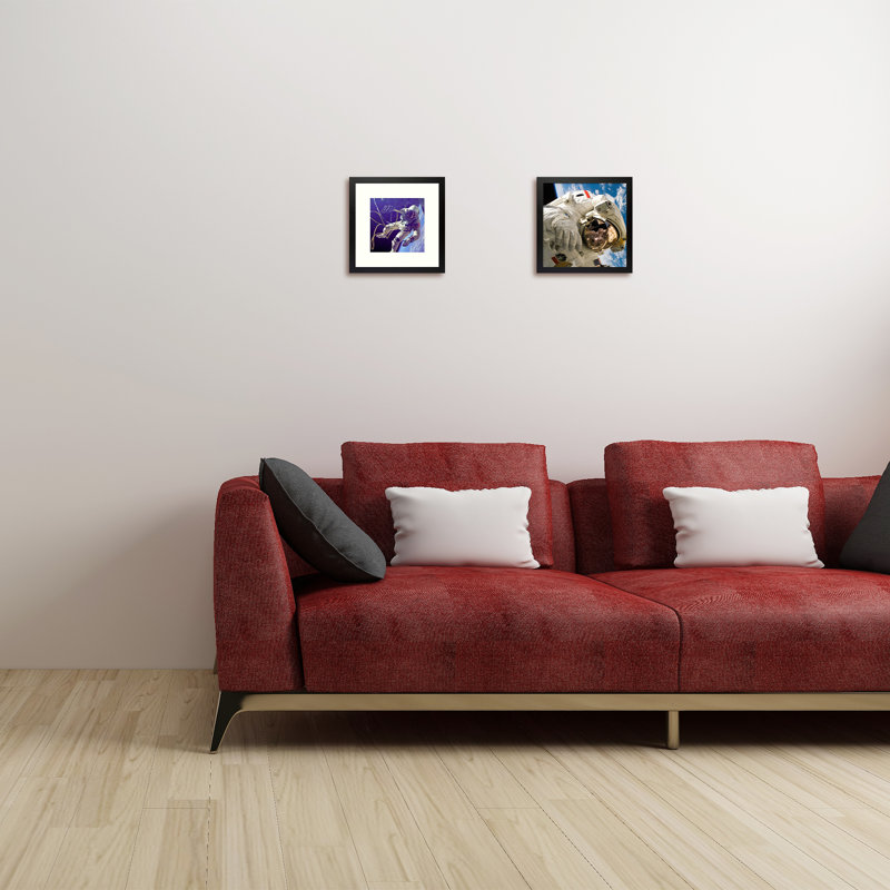 Ensemble de cadres muraux avec plexiglas Dreketi, Noir, 12 po x 12 po emmêlé à 8 po x 8 po
