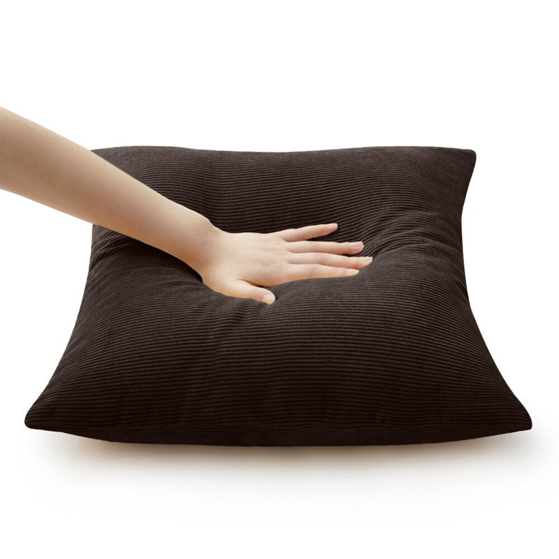 Striped Square Throw Pillow Insert, Coffee