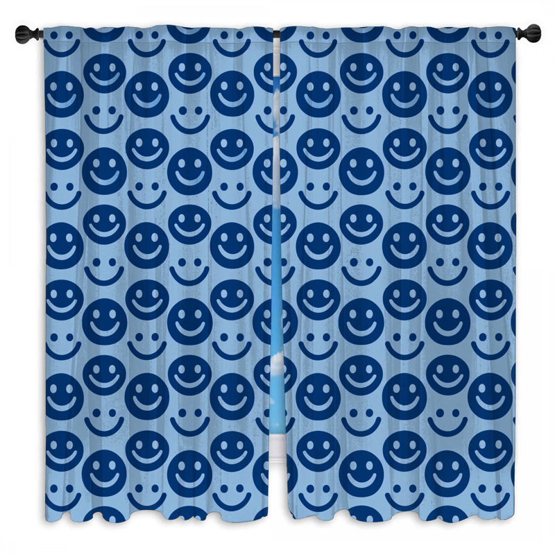 Rideaux de fenêtre Smiley, 40 po x 61 po - 2 panneaux, Transparent