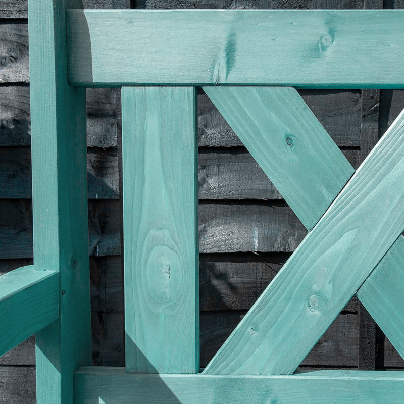 Wooden Under Seat Storage Bench, Green