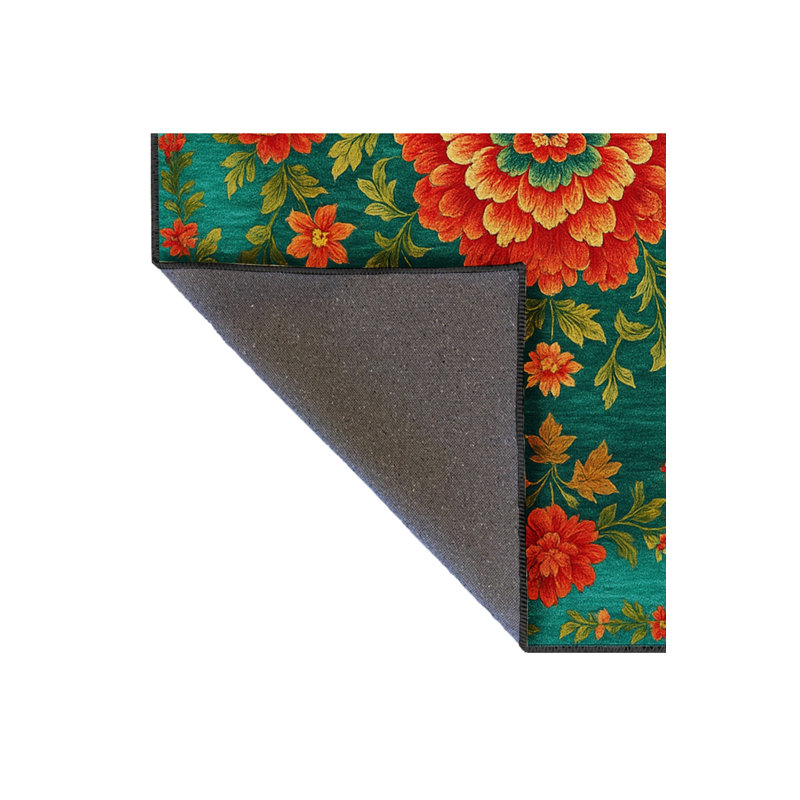 Tapis tissé orange traditionnel Mosso, 4'11" x 7'7"