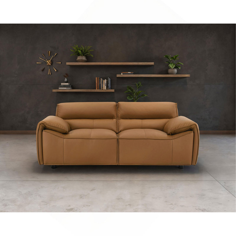 Causeuse moderne rembourrée, Tissu orange