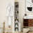 Tall Slim Bathroom Storage Cabinet With 1 Door And 2 Adjustable Shelves