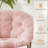 Saucer Chair, Folding Faux Fur Lounge Reading Chairs-1523026341