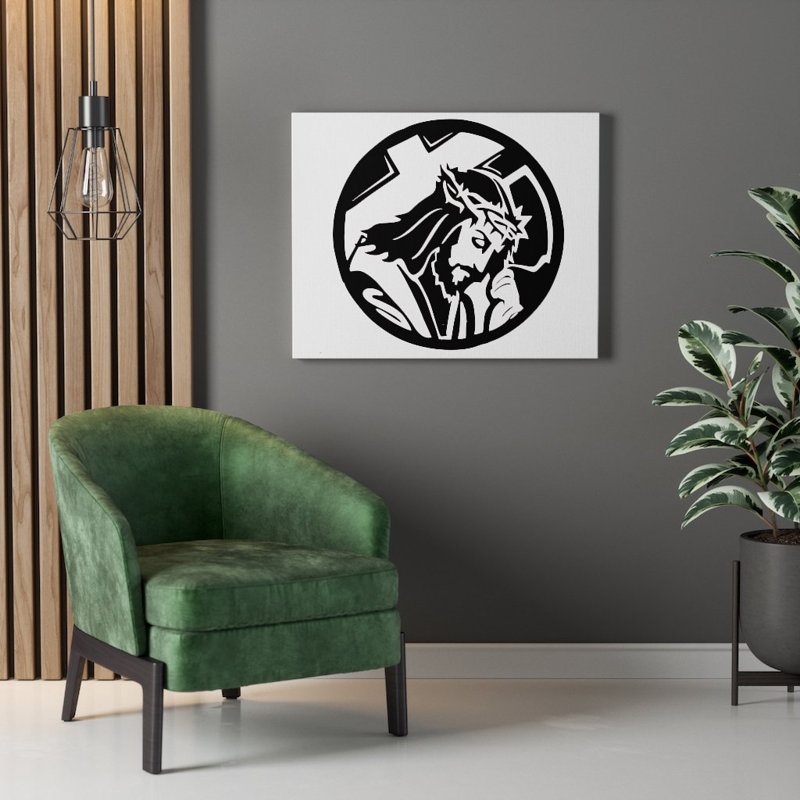 Jesus Carries Our Cross - Wrapped Canvas Print, 28cm H x 36cm W