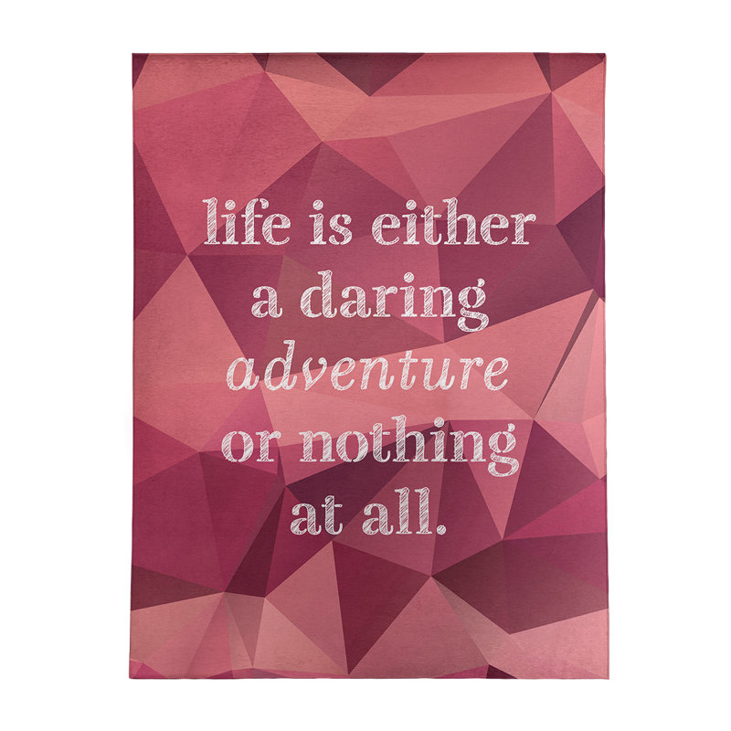 Tapis en poly-chenille life quote, Rectangle 8 pi x 10 pi