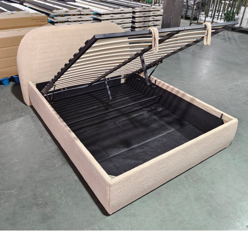 Upholstered Ottoman Bed, Single