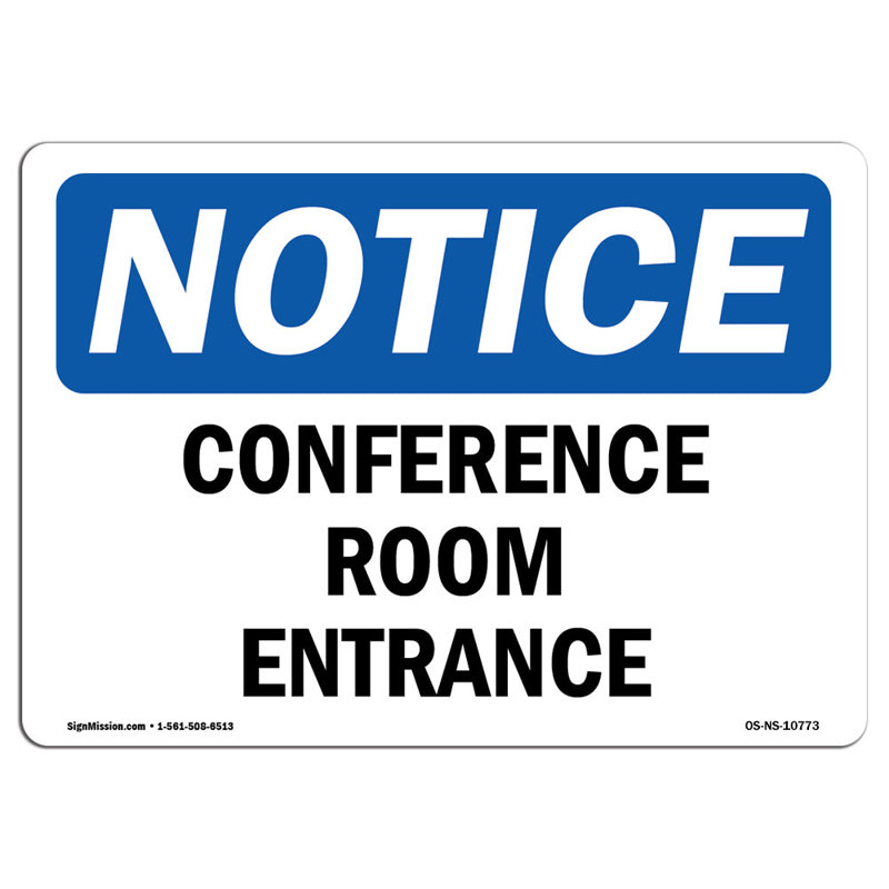 Enseigne d'entrée pour salle de conférence
