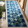 Tapis bleu crocheté à la main Bowden