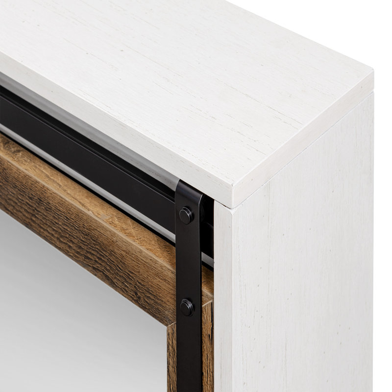 Jalia Bathroom Cabinet, White/Rustic Oak