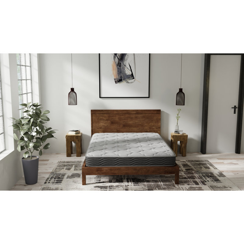 Matelas double hybride ferme avec ressorts ensachés, Lit simple