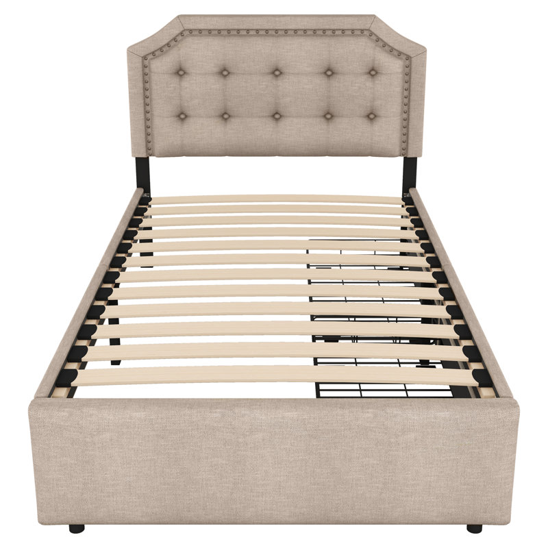 Sakath Upholstered Storage Bed, Brown
